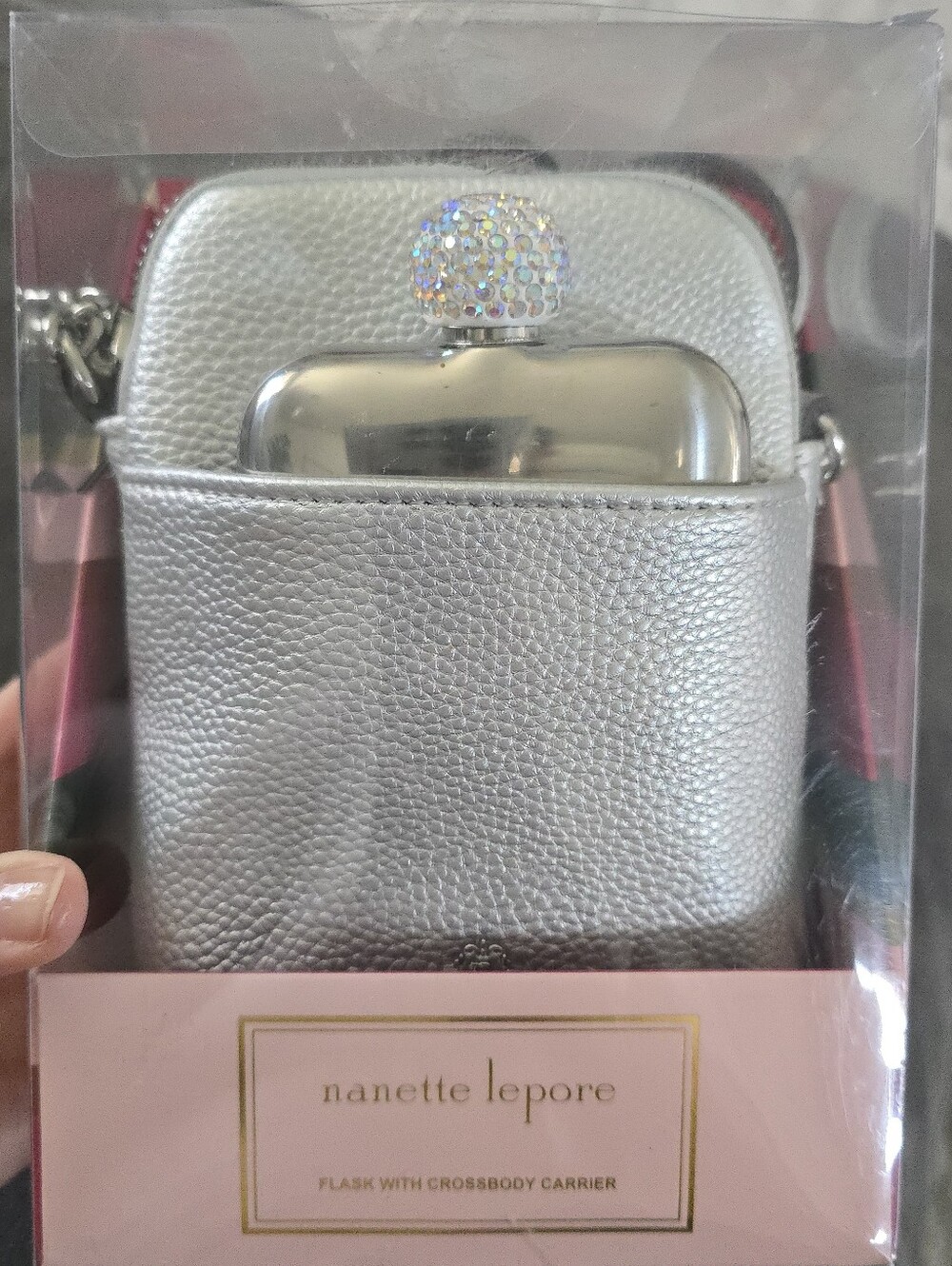 NANETTE LEPORE New Silver Crossbody With Flask